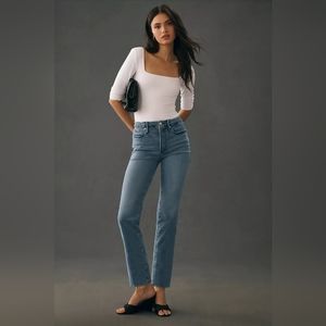 Good American Good Straight High-Rise Jeans, Size 6/28
